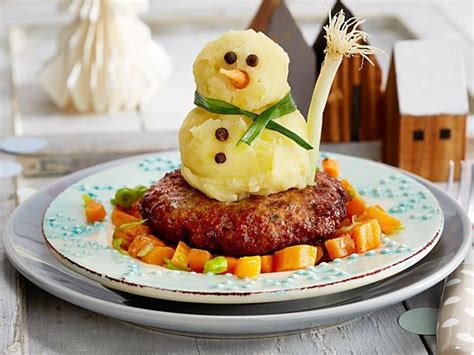 Unser Beliebtes Rezept F R Frikadellen Kartoffelp Ree Schneemann Mit