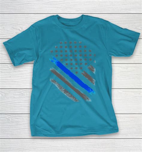 Thin Blue Line Flag Tactical Officer T Shirt Tee For Sports