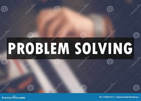 Problem Solving Word On Blurring Background Business Concept Stock