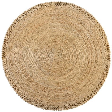 Jute Eta Circle Natural Handwoven Round Rug In 150 X 150 Cm 5x5