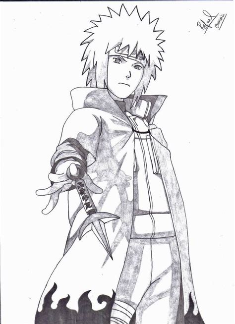 Minato Namikaze Sketch By Https Deviantart Com Ruledragon On Deviantart Naruto Sketch