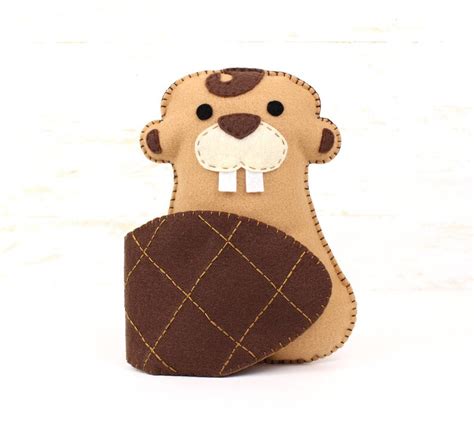 Beaver Sewing Pattern Hand Sewing Felt Canadian Beaver Plush Etsy