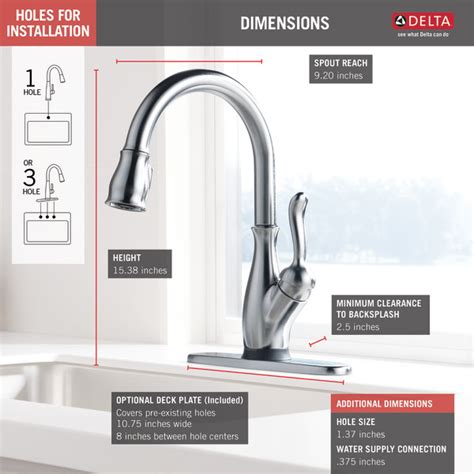 Delta 9178t Ar Dst Leland 1 Handle Pull Down Kit Fct W Touch2o