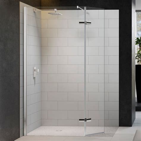 merlyn 8 series walk in enclosure with hinged swivel panel w 1500 x d 800mm m8sws300h