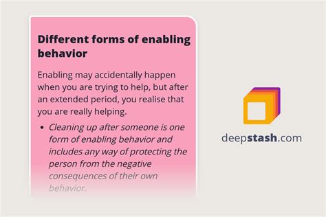 Different forms of enabling behavior - Deepstash