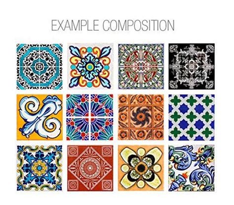 Talavera Tile Decals Tile Stickers Talavera Traditional Etsy Canada