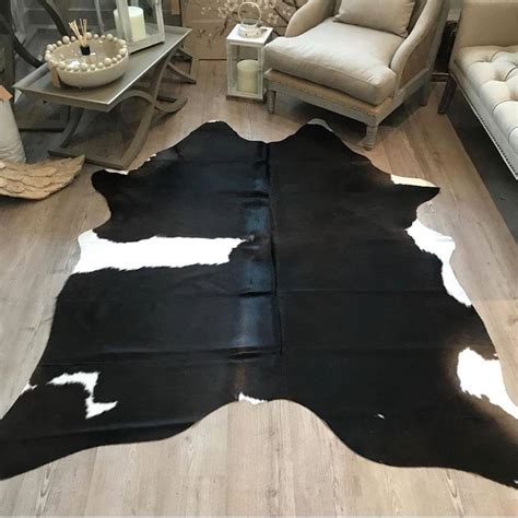 Cowhide Rug Large Black And White By Cowshed Interiors