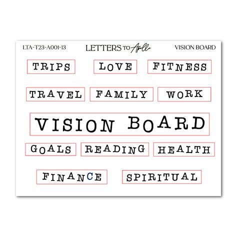 $2 VISION BOARD – Letters to Apollo