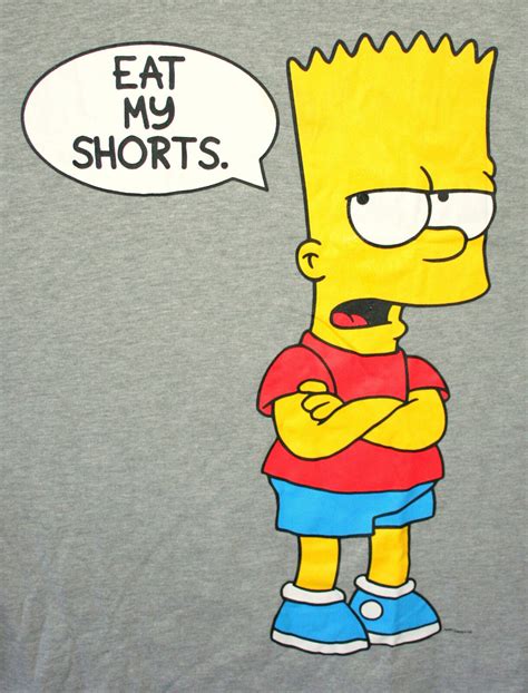 Bart Simpson Eat My Shorts Gray T Shirt New 2017 Nos Lg Ls Ebay