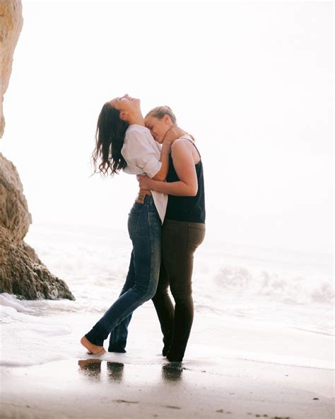 California Lesbian Beach Engagement In Beach Engagement