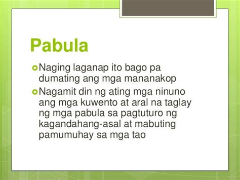 Mga Pabula Tagalog