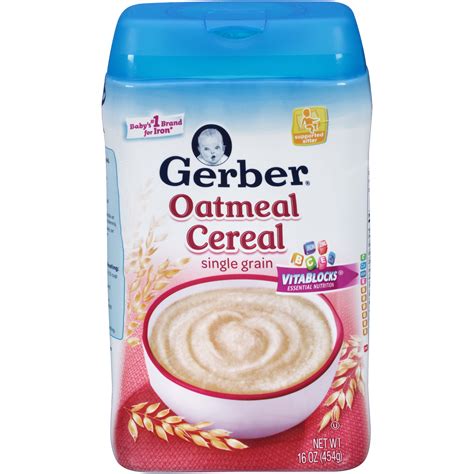 Gerber Gerber 1f Oatmeal Cereal Base Cereal Wic Baby Baby Food