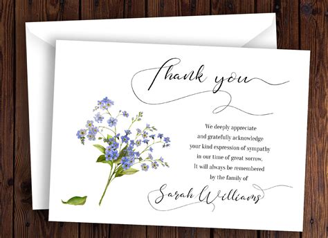 Thank You Email For Sympathy Card Card Design Template