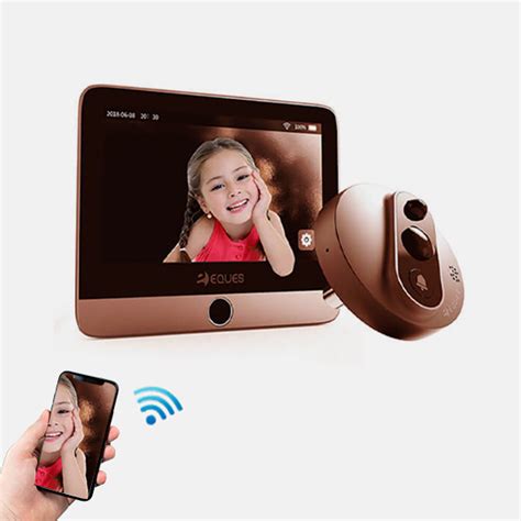 Eques A27 Digital Door Viewer In Copper Gold With Motion Detection And