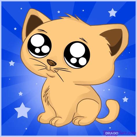 Pics Of Cartoon Cats How To Draw An Anime Cartoon Kitty Kitten