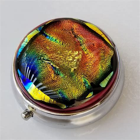 Stunning Sparkle And Depth Brilliant Dichroic Glass Cabochon Etsy Dichroic Dichroic Fused