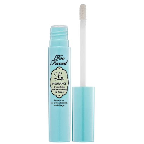 Perfect for gripping your lip color and preventing wear, lip insurance lip insurance is easy to apply with a built in applicator that delivers the ideal amount of coverage. Too Faced Lip Insurance Lip Primer | Glambot.com - Best deals on Too Faced cosmetics