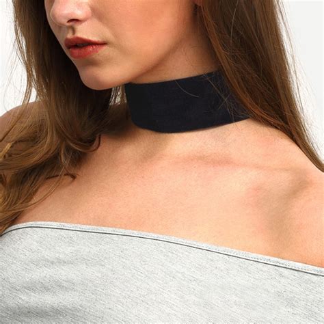 4cm Plain Black Velvet Ribbon Wide Choker Necklace Gothic Handmade With