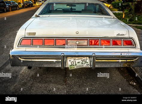 Rear View From Low Angle Of A 1974 Ford Thunderbird With Tn License