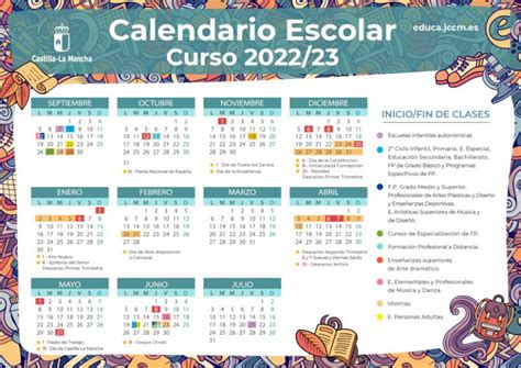 Calendario Escolar 2022 2023 Ceip Pedro Melendo García Olías Del Rey