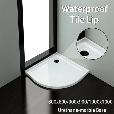 Curved Durable Acrylic Fiberglass Shower Base Tile Over Diy Waterproof