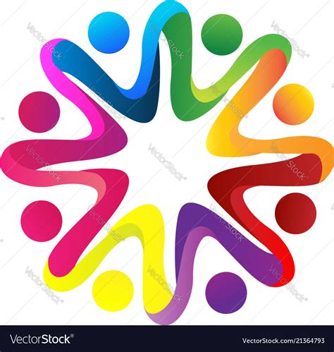 Teamwork People United For Change Icon Royalty Free Vector