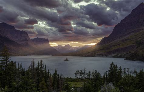 Lake Glacier National Park Montana Wallpapers Wallpaper Cave