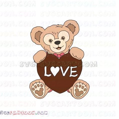 Duffy The Bear Love Duffy And Friends Svg Dxf Eps Pdf Png Duffy The Disney Bear Duffy Love Png