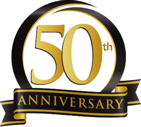 Transparent 50 Year Anniversary Clipart Golden 50th Anniversary Png
