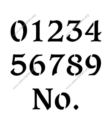 Number Stencils To Order 14 To 12 Inch Sizes Stencil Letters Org