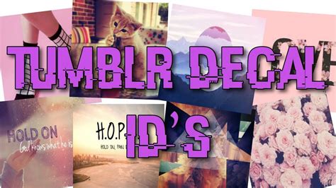 Part 3 of my aesthetic decal id's series! Roblox Bloxburg - Tumblr Picture Codes - YouTube | Coding, Roblox, Custom decals