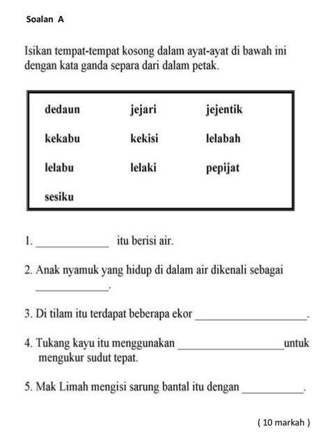 .keperluan silibus pelajar tahun 1 hingga tingkatan 5. Lembaran Kerja Kssr Latihan Bahasa Melayu Tahun 3