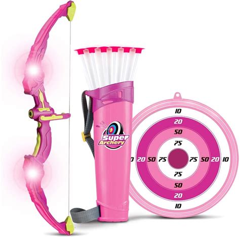 liberty imports light up princess archery bow and arrow toy set for girls with 6