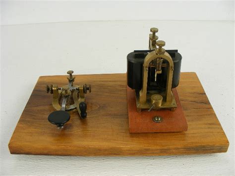 An Old Railroad Telegraph Key With Sounder Both Made By Bunnell And