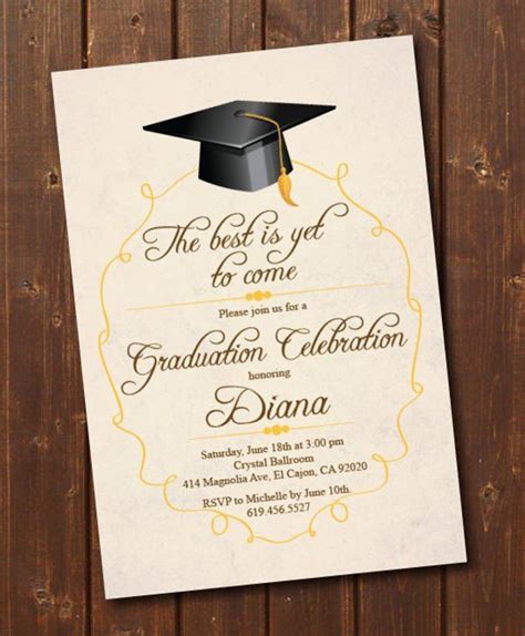 Create your own 2019 graduation party invitations to download, print or send online with rsvp for free. Graduation Invitation Cards Samples Unique 78 Invitation ...