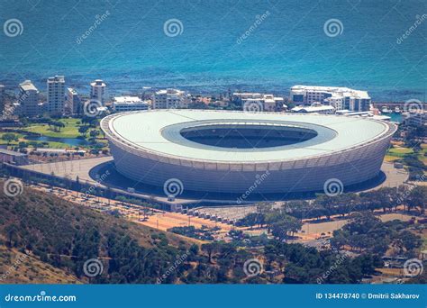Aerial View Of Cape Town City Stadium At Green Point Stock Photo