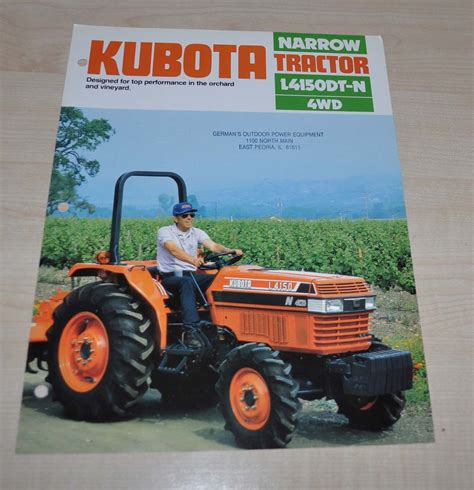 Kubota L4150 Dt N Narrow 4wd Diesel Tractor Japanese Brochure Prospekt