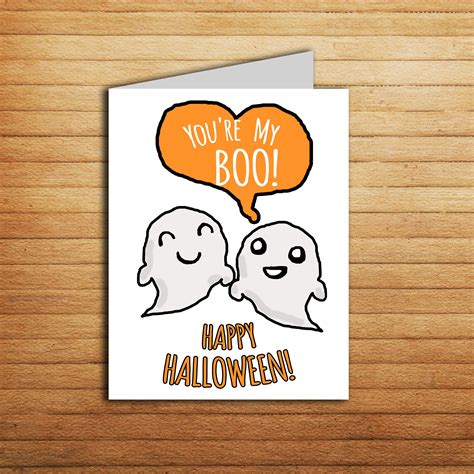 Youre My Boo Halloween Card For Boyfriend Halloween Etsy
