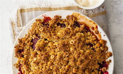 Gingery Plum And Hazelnut Crumble Daily Mail Online