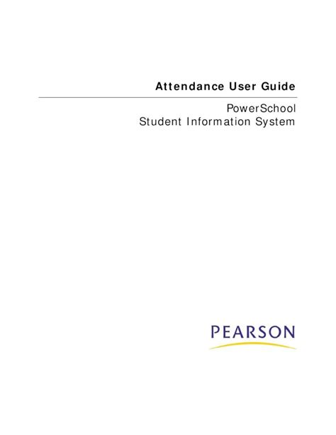 Pdf Powerschool Student Information Systemattendance User Guide