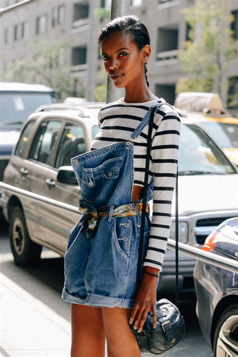 10 ways to wear short overalls lauren messiah