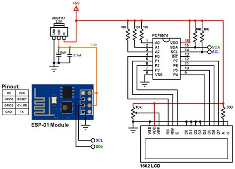 Interfacing Esp8266 Esp 01 Module With I2c Lcd Simple Projects