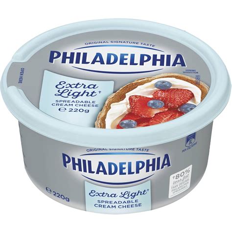 Philadelphia Spreadable Cream Cheese Extra Lite 220g Woolworths
