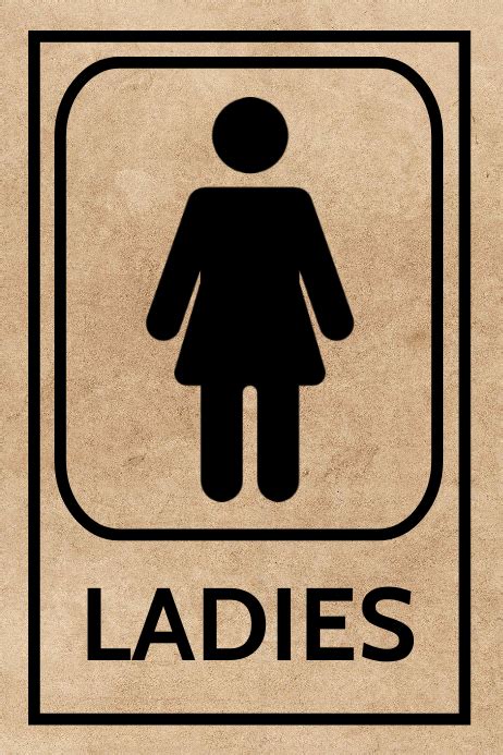 Ladies Toilet Sign Board Template Postermywall