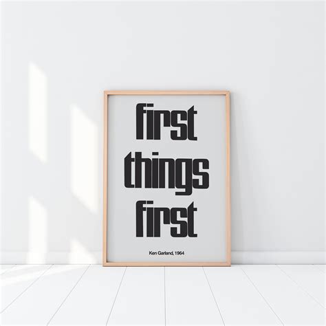 First Things First 1964 London Design Manifest Mid Century Etsy Uk