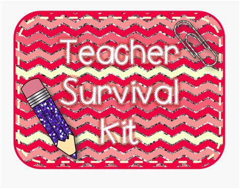 Teacher Survival Kit Sign Free Transparent Clipart Clipartkey