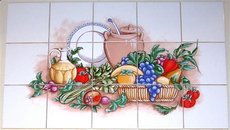 Fruit And Vegetable Ceramic Tile Mural From Mottles Murals Ceramic