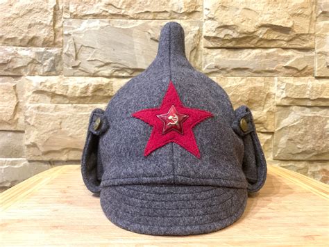Military Woolen Hat Budenovka Soviet Helmet With Rivets In Etsy