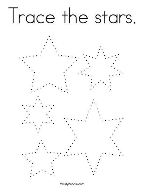 Trace The Stars Worksheet