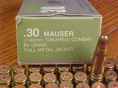 Box Of Hansen 30 Mauser 762mm Tok Fmj Ball For Sale At Gunauction